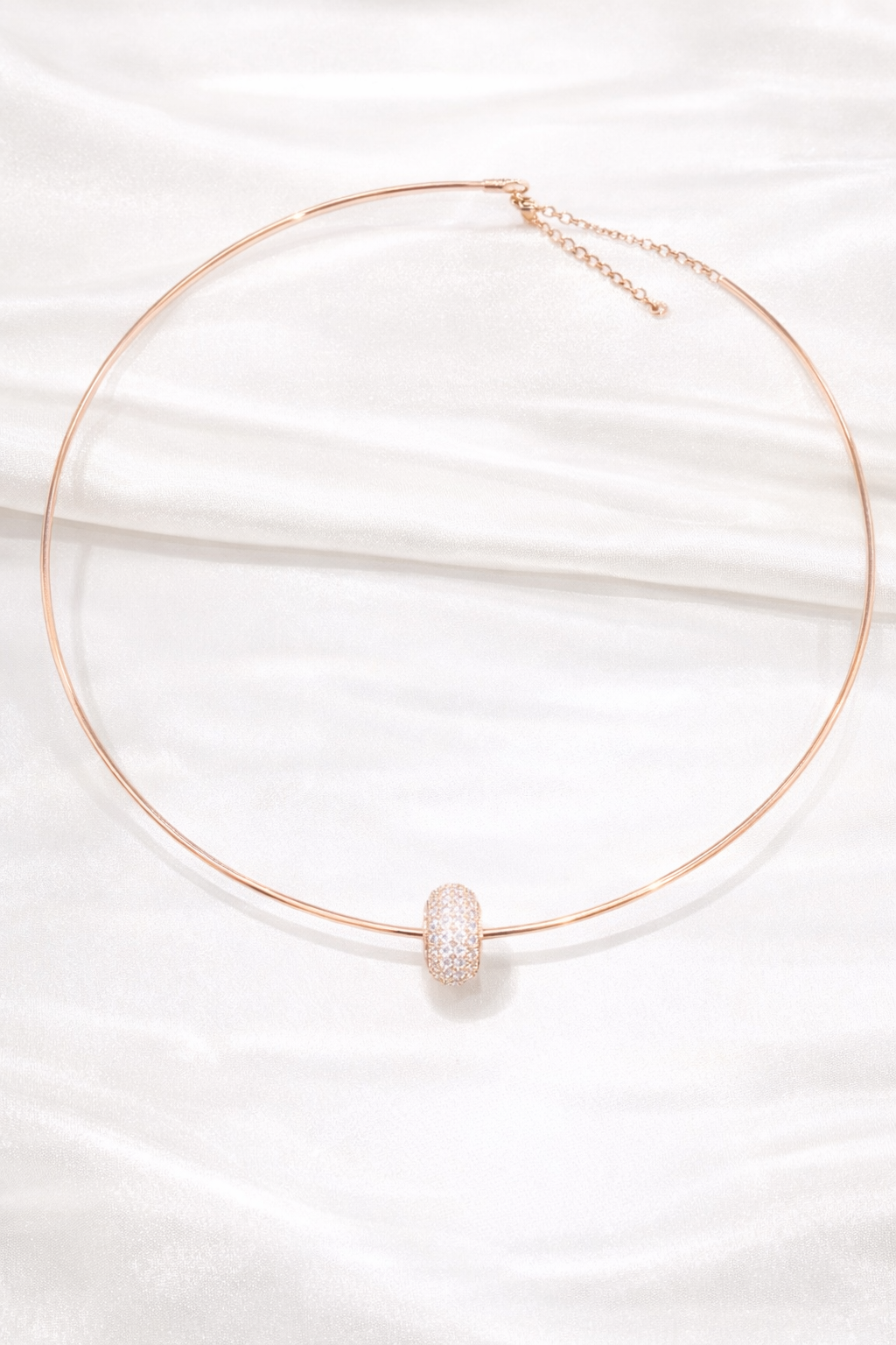 Torque Necklace with Fixed Charm