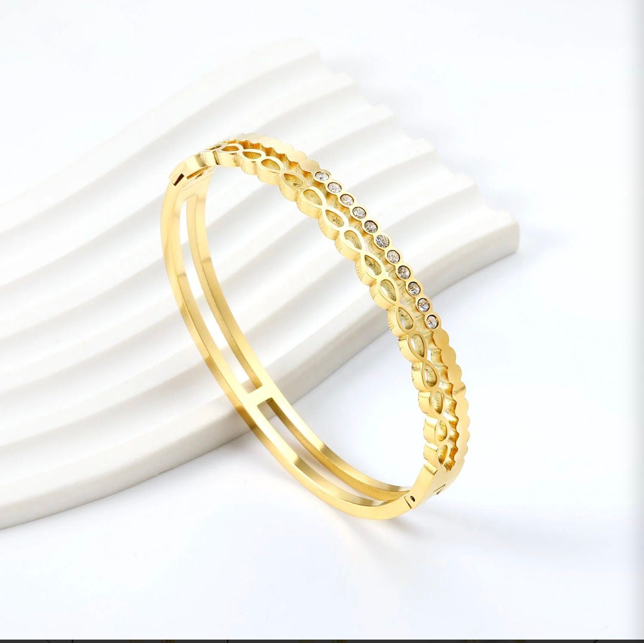 Infinity Crystal Bangle