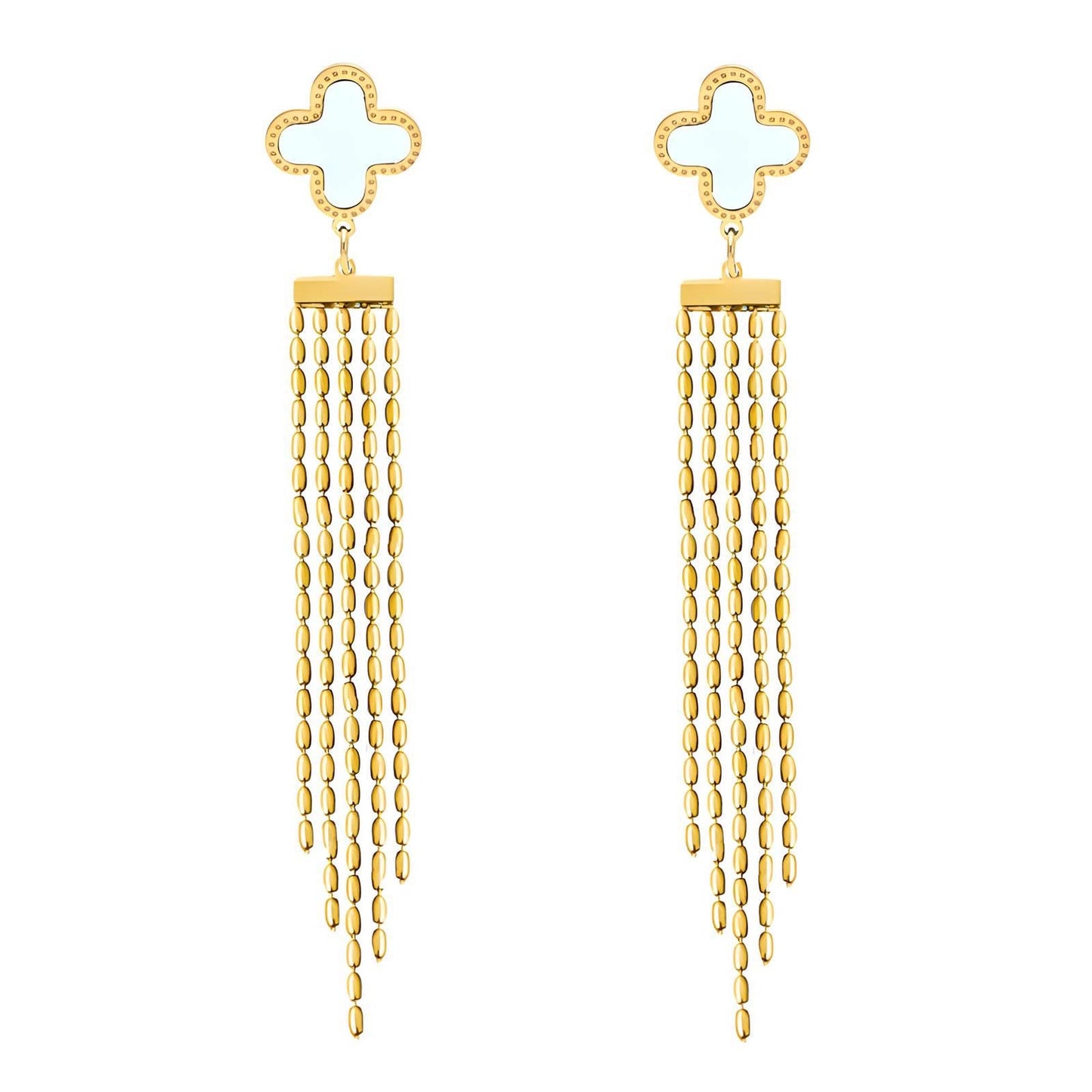 Clover Tassel Earrings