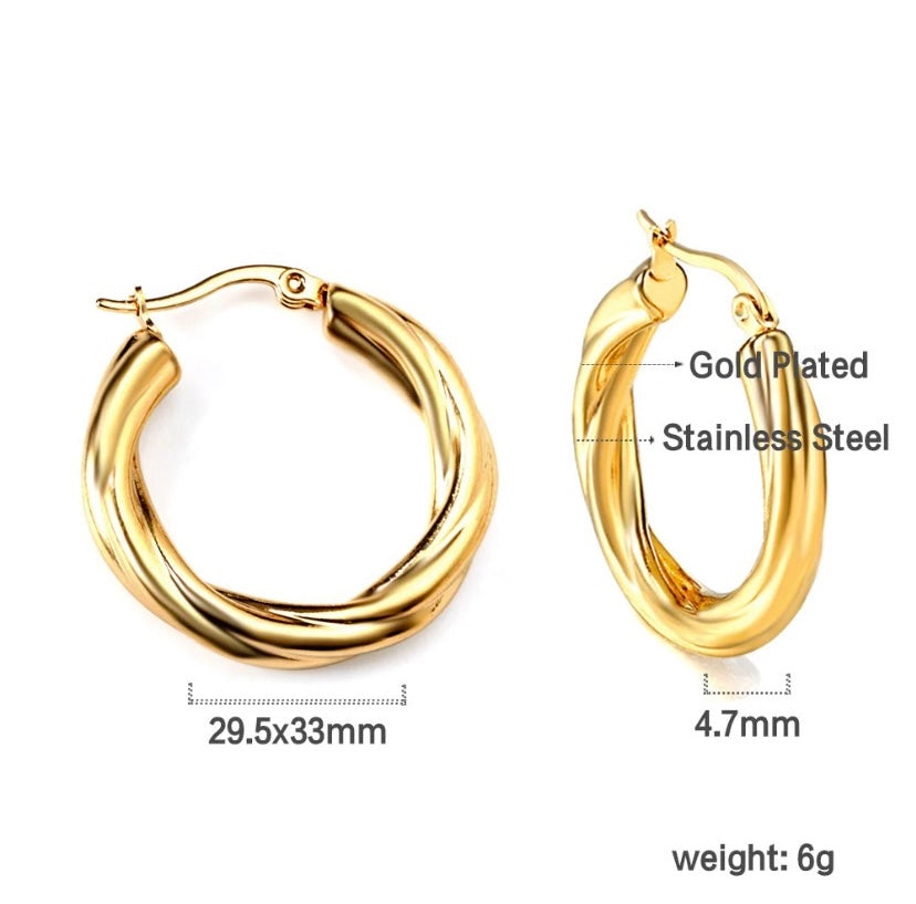 Bold Gold Hoop Earrings – Classic Finish
