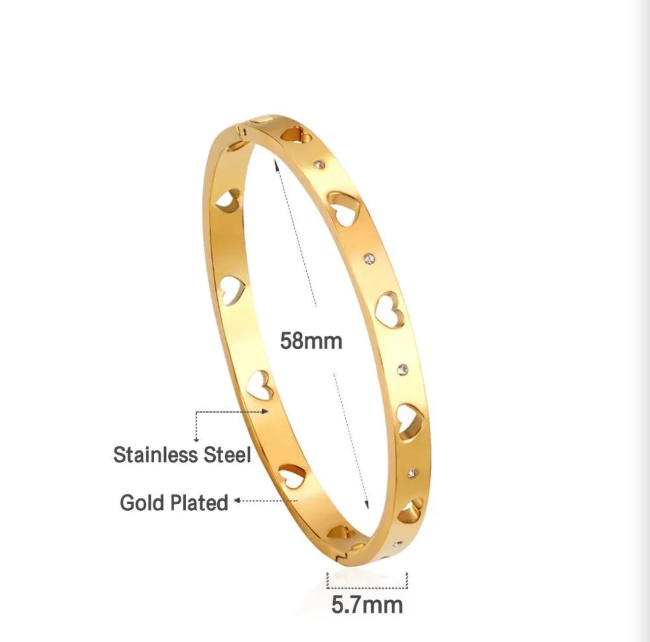 Heart Cutwork Bracelet
