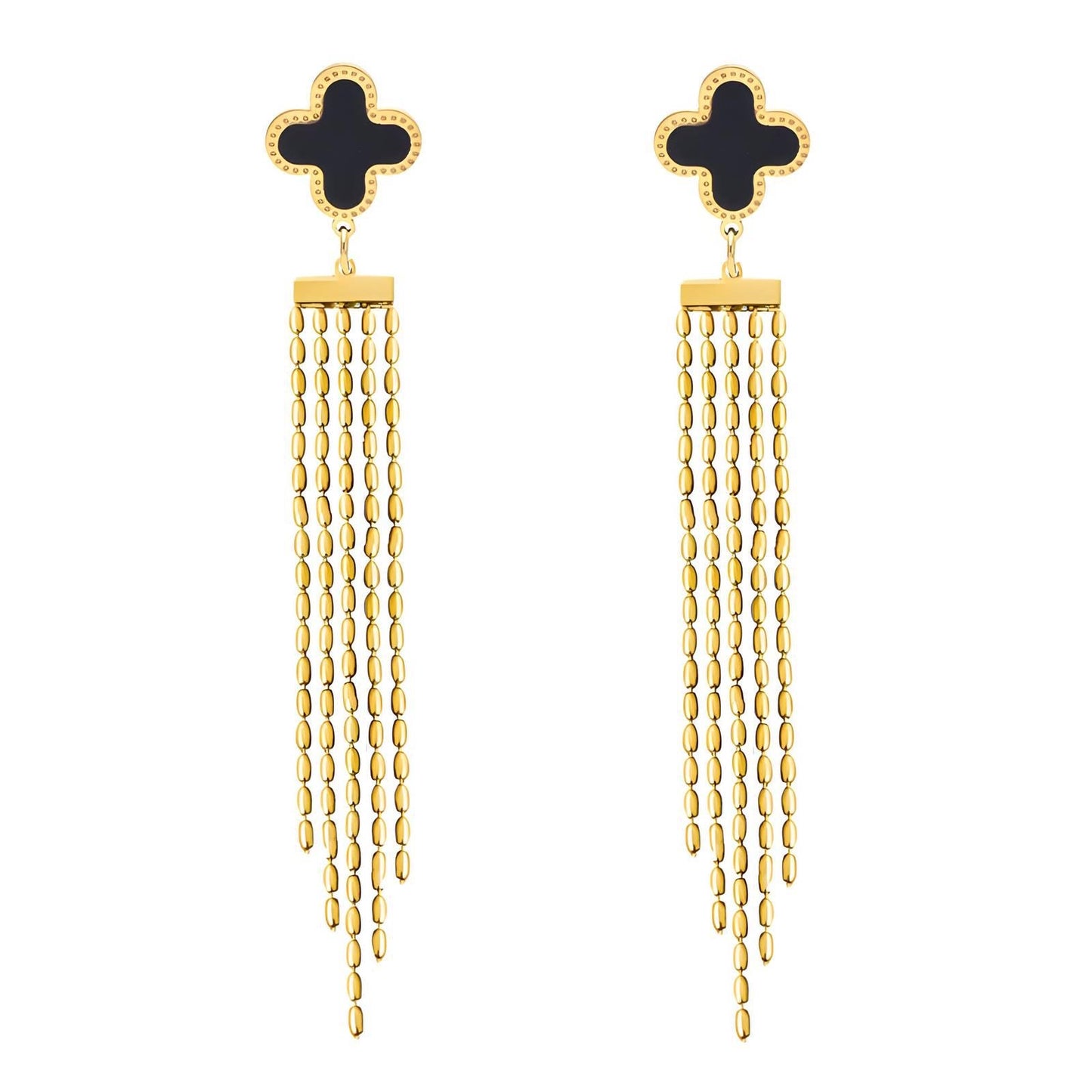 Clover Tassel Earrings