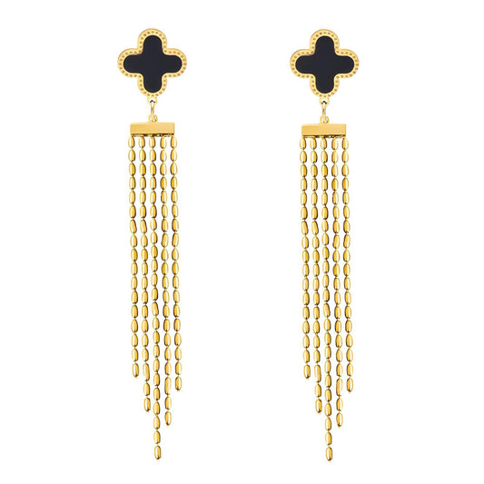 Clover Tassel Earrings