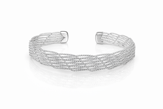 Multi-Strand Silver Cuff