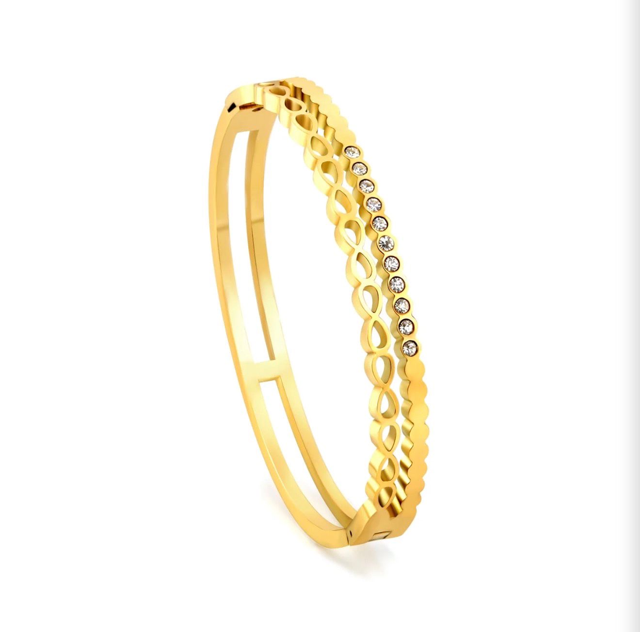 Infinity Crystal Bangle