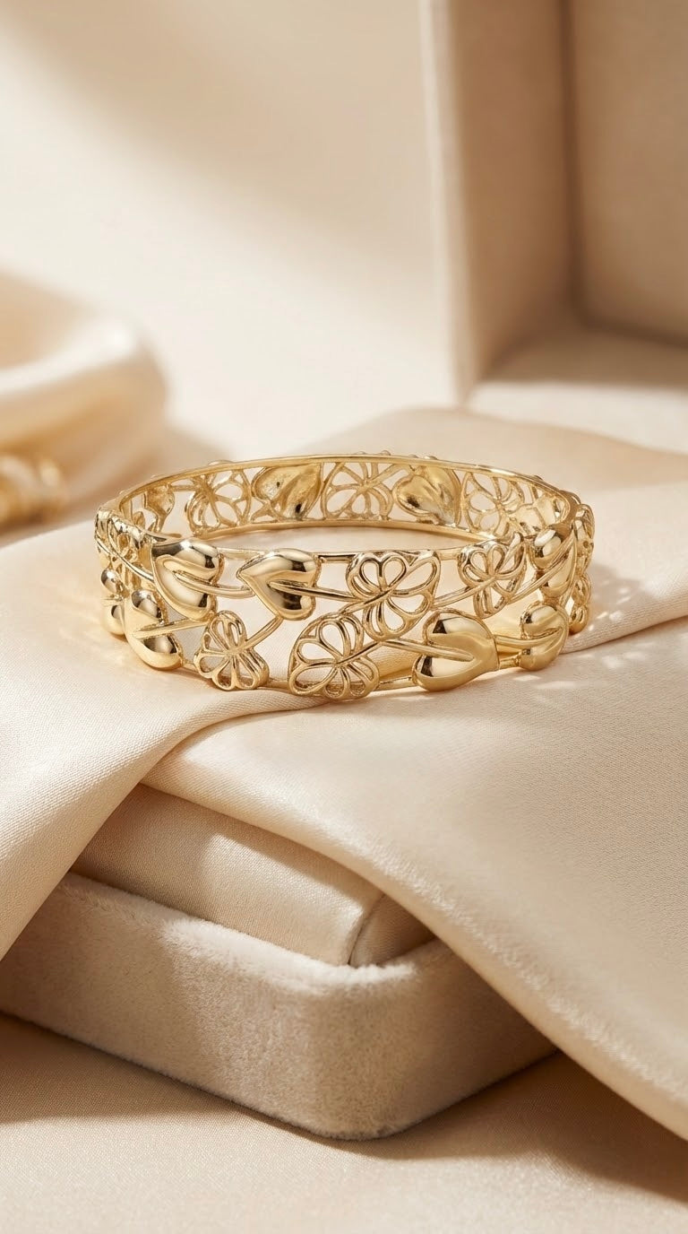 Openwork Floral Bracelet