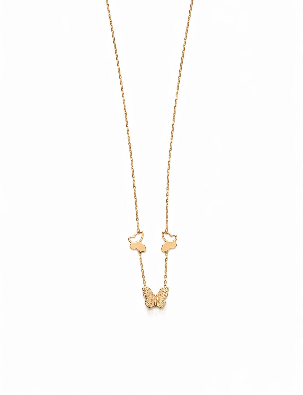 Triple Butterfly Necklace