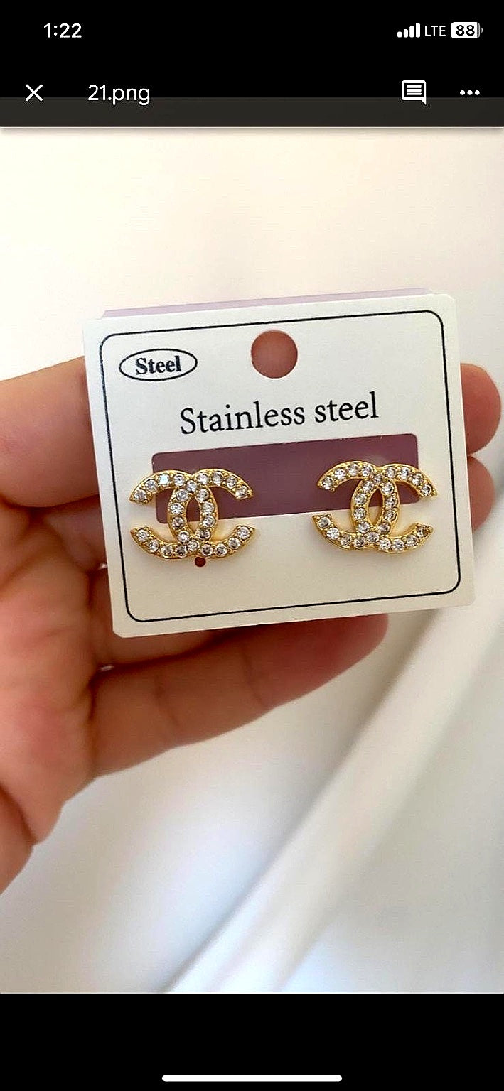 Gold Icon Spark Studs