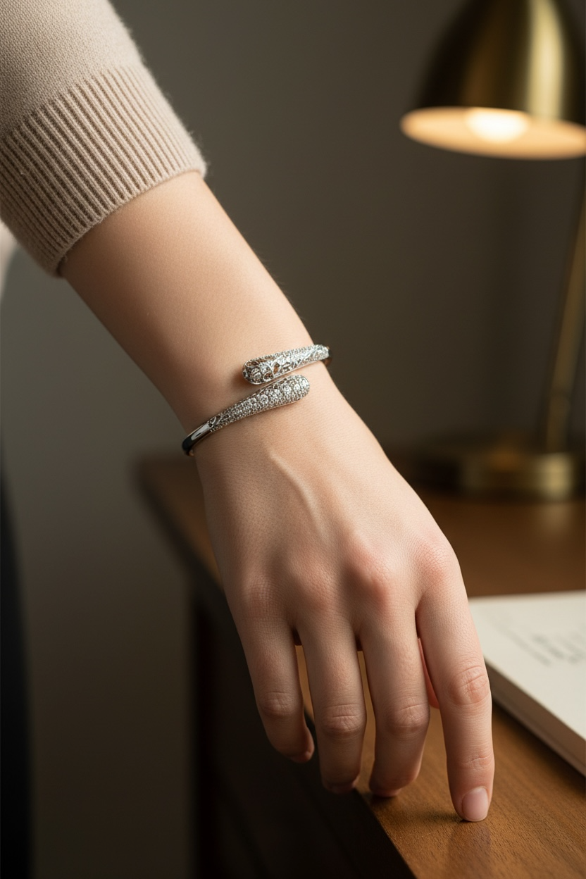 Pavé Accent Cuff Bracelet