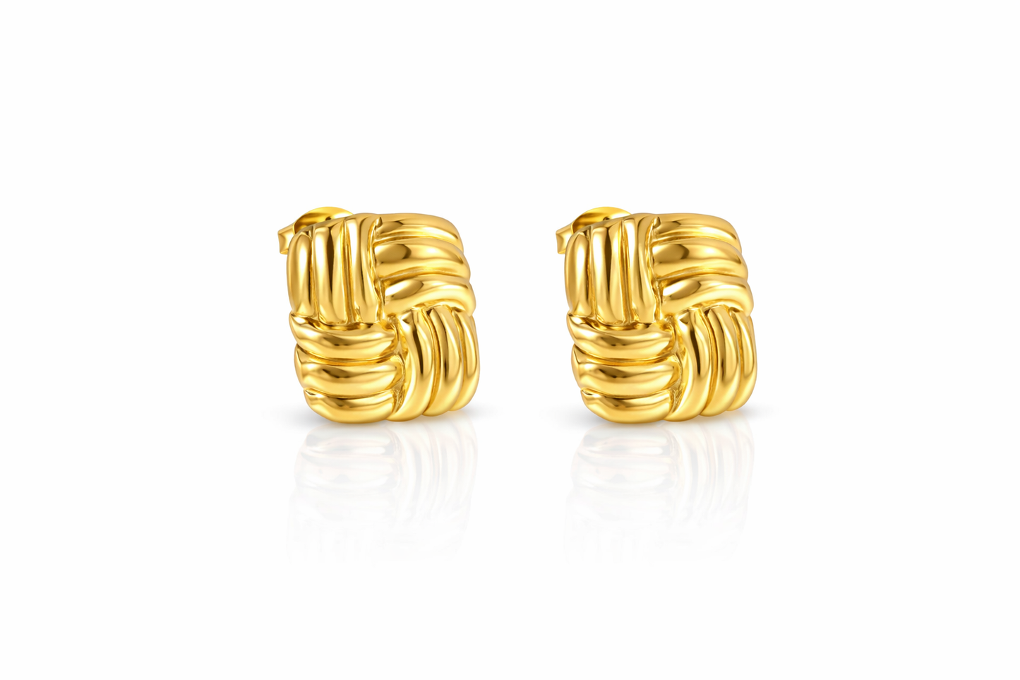 Square Knitted Earrings