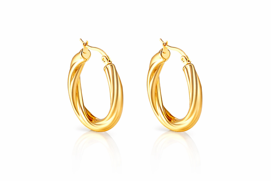 Bold Gold Hoop Earrings – Classic Finish