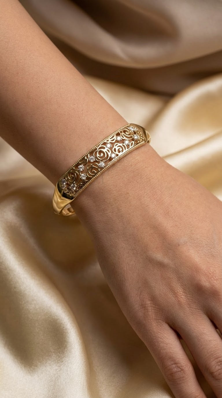 Openwork Rose Bracelet