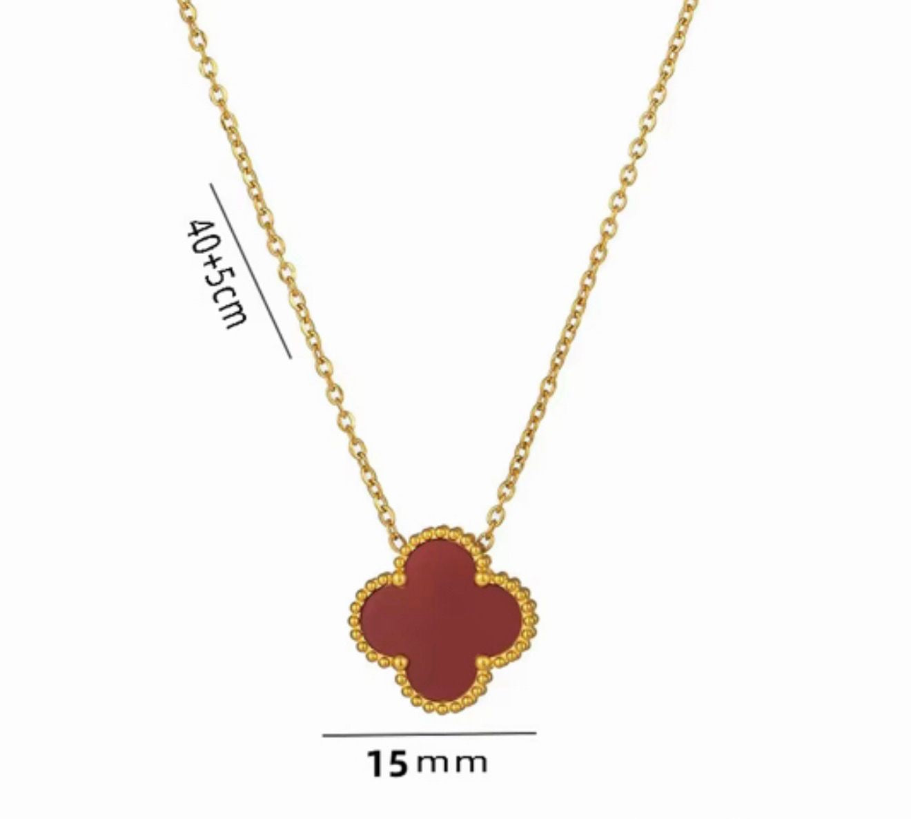 15mm Single Clover Necklace
