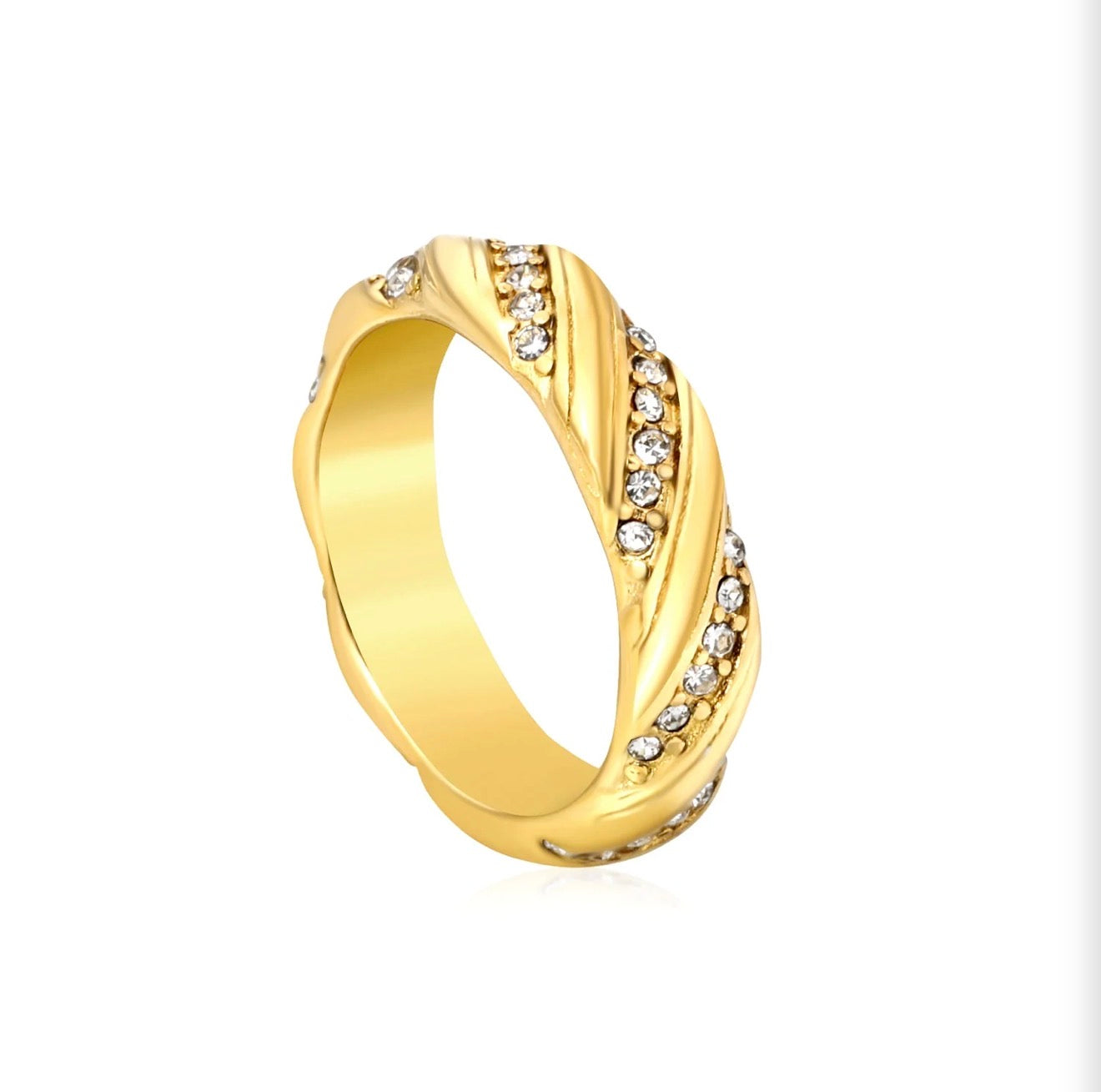 Aurora Crystal Band Ring