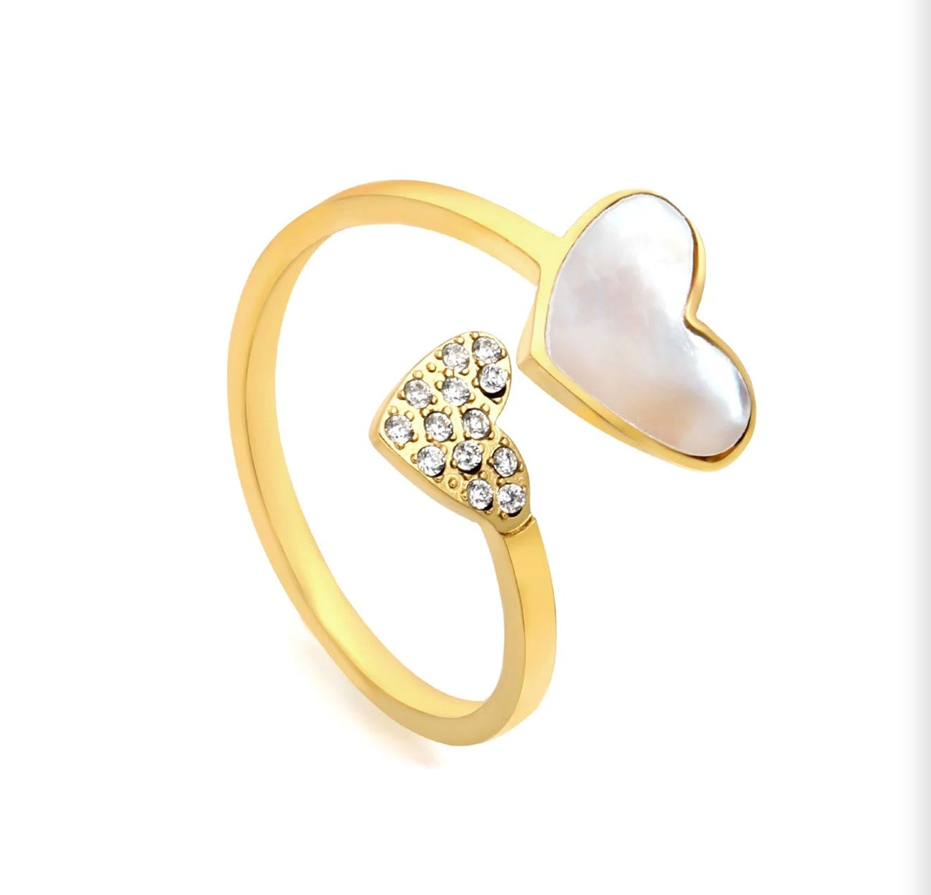 Mother Of Pearl Heart Ring